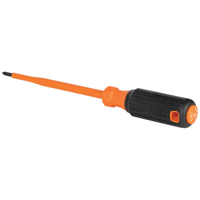 KLEIN TOOLS Insulated Screwdriver, #1 Phillips Tip, 6-Inch Round Shank
