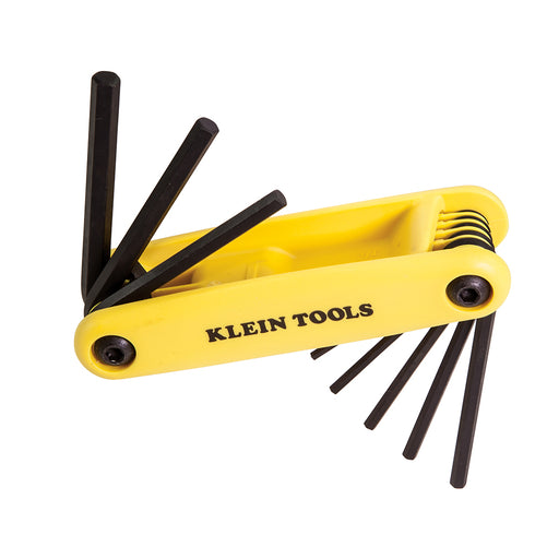 KLEIN TOOLS GRIP-IT® 9-Key 4-1/2" Handle SAE Sizes Hex Key Set