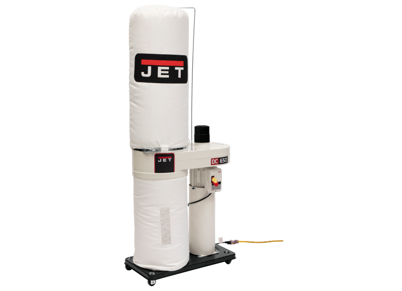 JET DC650 Dust Collector, 30-Micron Bag Filter, 650 CFM, 1 HP, 1Ph 115/230V