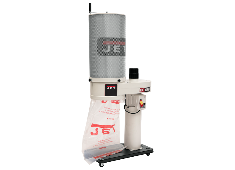 JET DC-650CK Dust Collector, 2-Micron Canister Filter, 650 CFM, 1 HP, 1Ph 115/230V