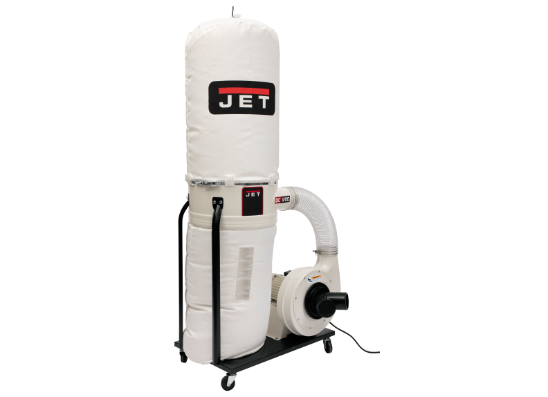 JET DC-1200VX-BK1 Dust Collector, 30-Micron Bag Filter, 2 HP, 1Ph 230V