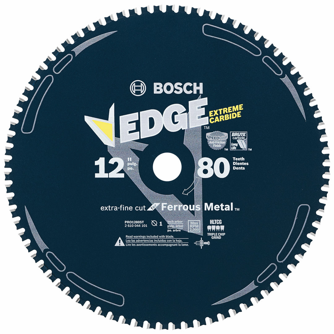 BOSCH 12" 80 Tooth Edge Circular Saw Blade for Ferrous Metal Cutting