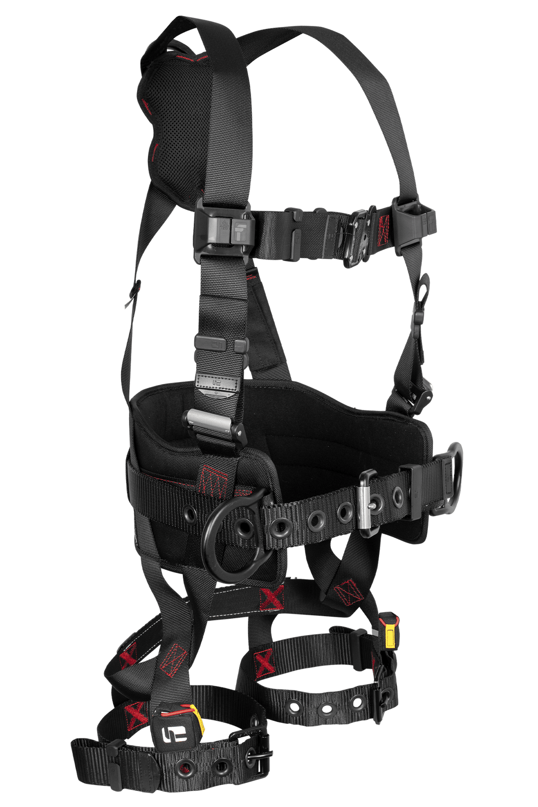 FALLTECH FT-IRON™ 3D Construction Belted Full Body Harness, Tongue Buckle Leg Adjustment