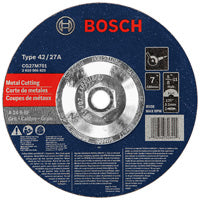 BOSCH 7" 1/8" 5/8-11" Arbor Type 27 24 Grit Light Grinding/Metal Cutting Abrasive Wheel (5 PACK)