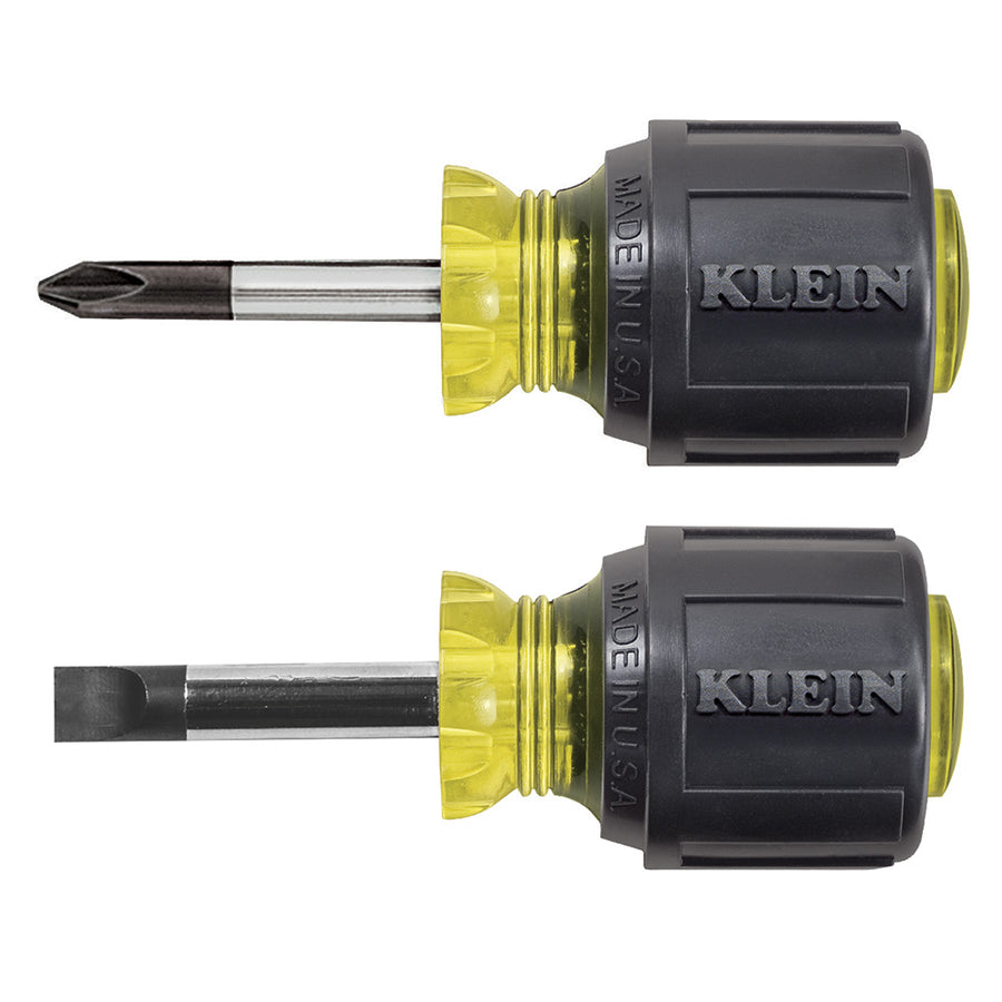 KLEIN TOOLS 2 PC. Stubby Slotted & Phillips Screwdriver Set
