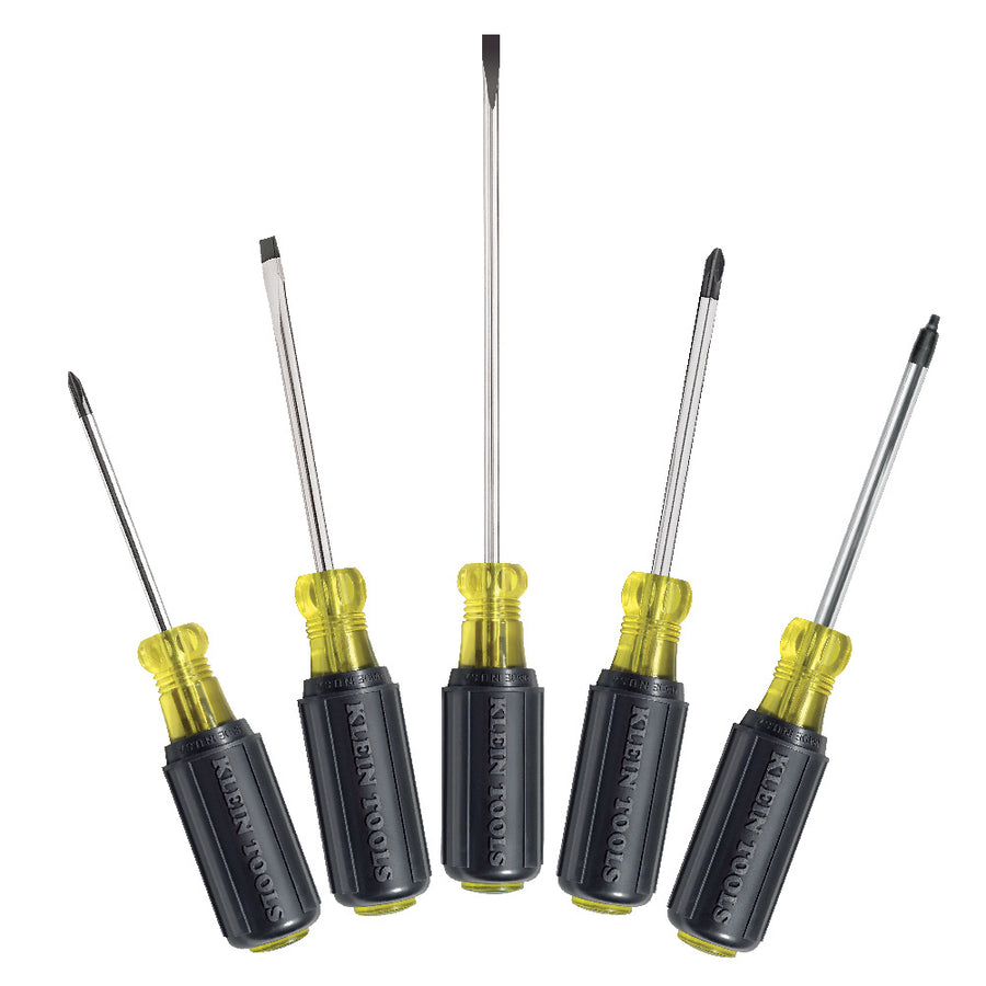 KLEIN TOOLS 5 PC. Slotted, Phillips & Square Screwdriver Set