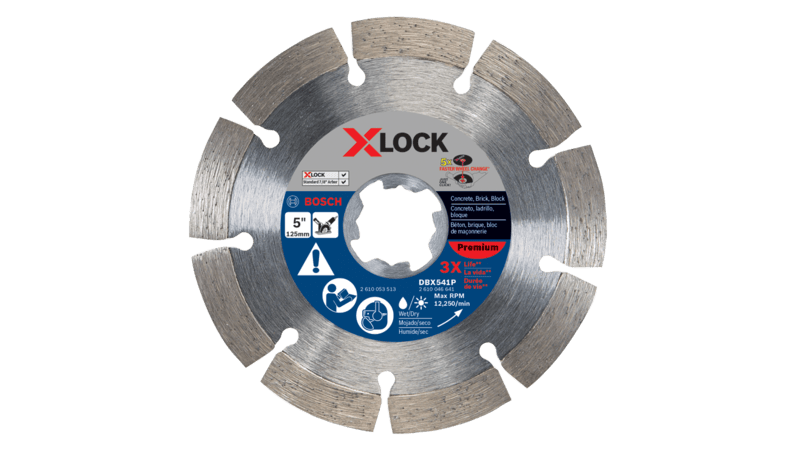 BOSCH 5" X-LOCK Premium Segmented Diamond Blade Premium (5 PACK)
