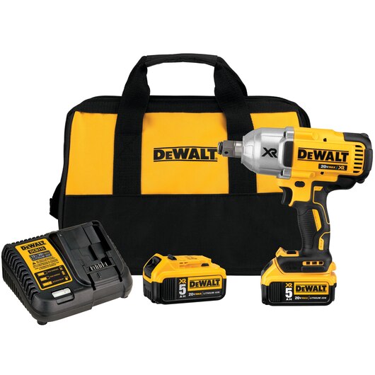 DEWALT 20V MAX* XR® High Torque 3/4" Impact Wrench w/ Hog Ring Anvil Kit