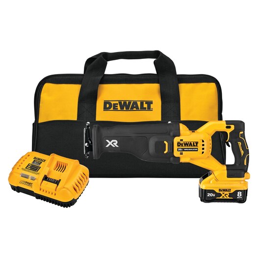 DEWALT 20V MAX* XR® Brushless Reciprocating Saw w/ POWER DETECT™ Tool Technology Kit