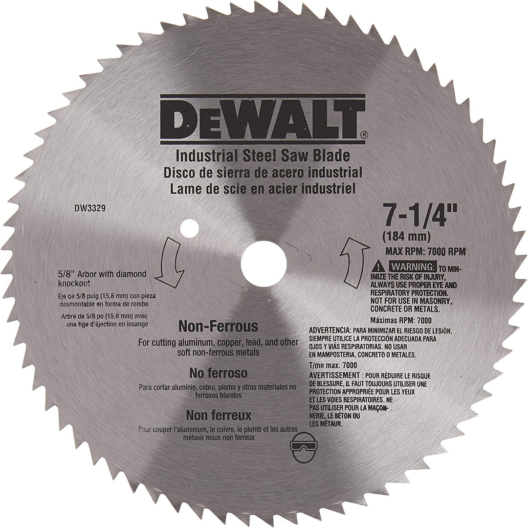 DEWALT 7-1/4" Non-Ferrous Saw Blade (68 TOOTH)