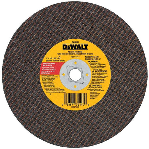DEWALT 6-1/2" x 1/8" x 5/8"-diamond drive metal cutting blade