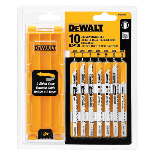 DEWALT 10-Piece Jig Saw Blade Set With Case (U Shank)
