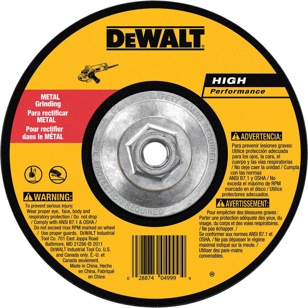 DEWALT 7" x 1/4" x 5/8"-11 Fast Cutting Abrasive