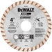 DEWALT Diamond Blade For Masonry, Dry Cutting, Continuous Rim, 7/8-Inch Arbor, 4-1/2-Inch