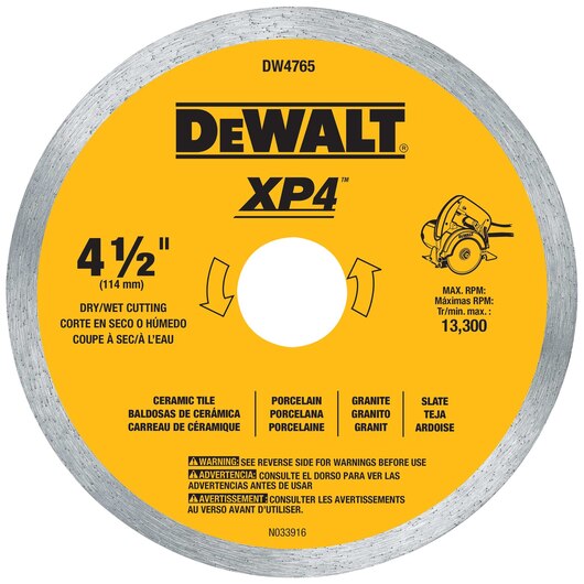 DEWALT 4" x .060" Porcelain Tile Blade Wet/Dry
