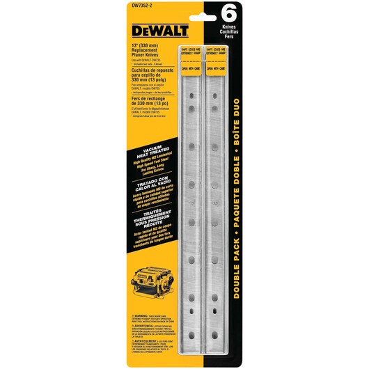 DEWALT 13" Vacuum Heat Treated Double Sided Two Pack Replacment Planer Knives