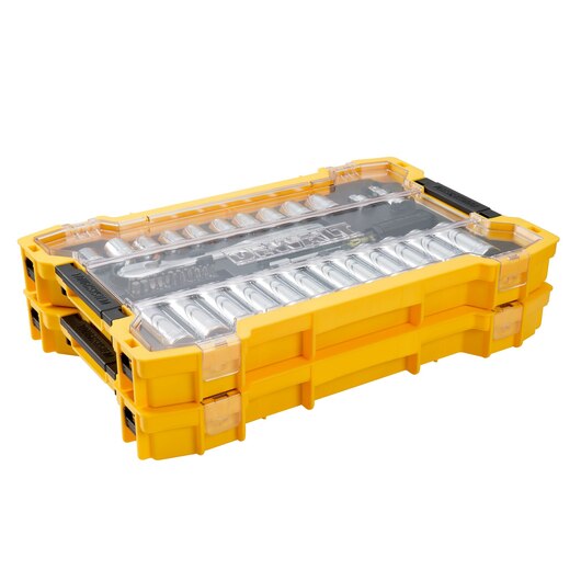 DEWALT 131 pc. 1/4 in. and 3/8 in. Mechanic Tool Set with ToughSystem 2.0 Tray and Lid
