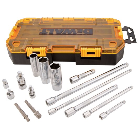 DEWALT 1/4 in & 3/8 in Drive Tool Accessory Set (15 pc)