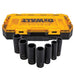 DEWALT Deep Impact Socket Set, 7-Piece, 1/2" Drive SAE