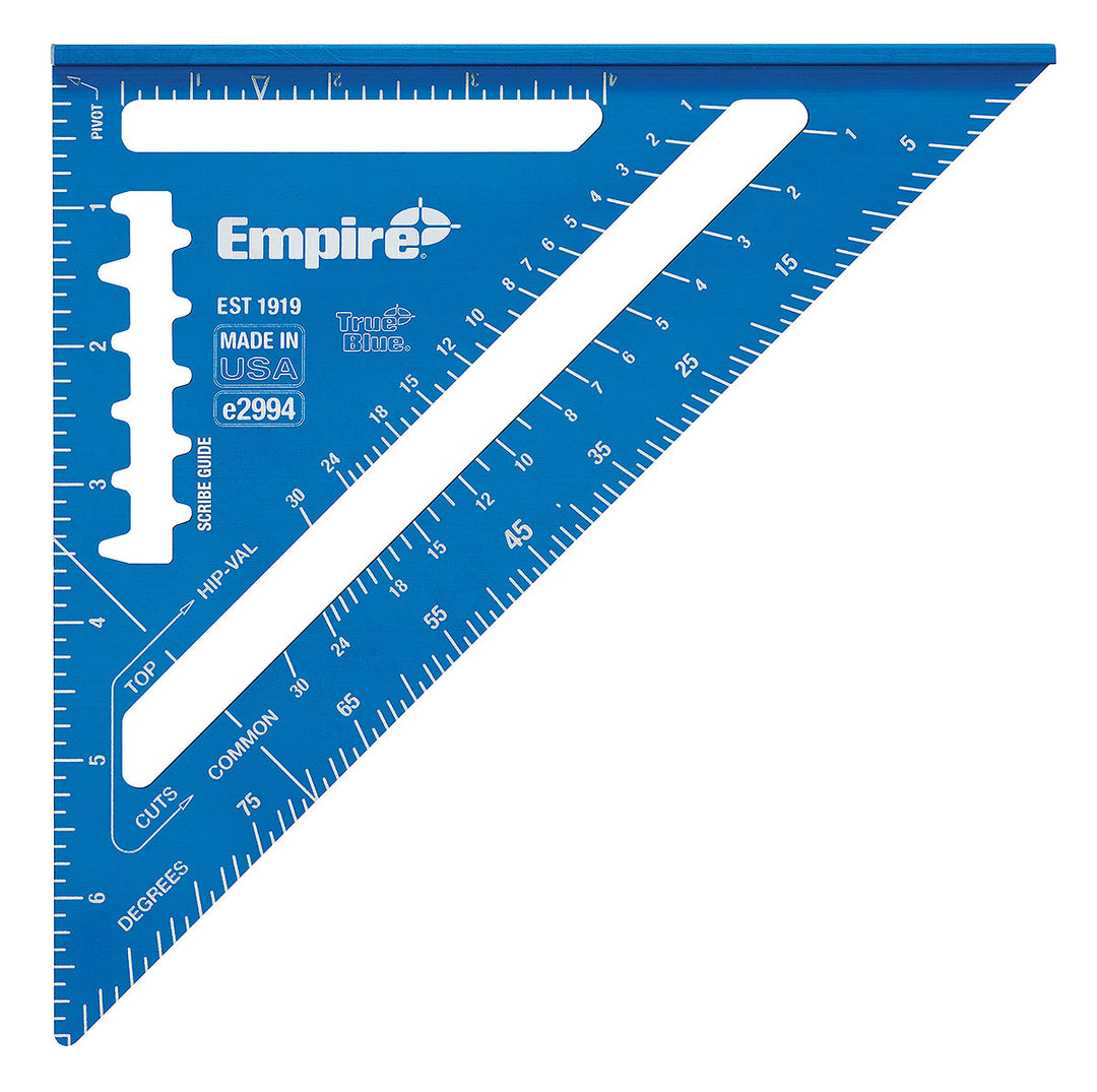 EMPIRE 7" TRUE BLUE® Laser Etched Rafter Square