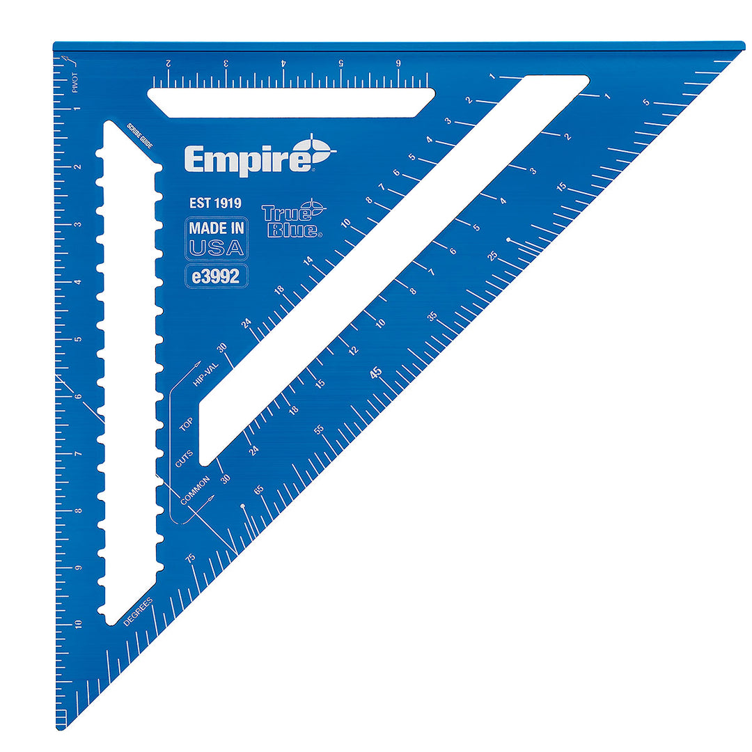 EMPIRE 12" TRUE BLUE® Laser Etched Rafter Square