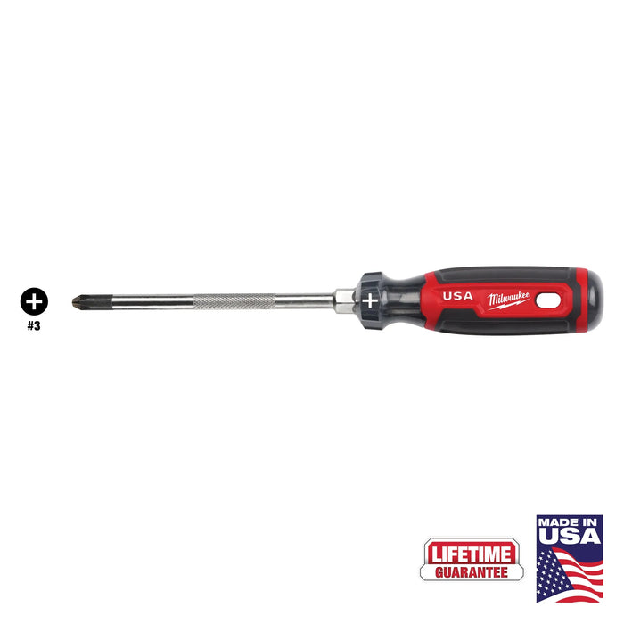 MILWAUKEE #3 Phillips 6" Cushion Grip Screwdriver