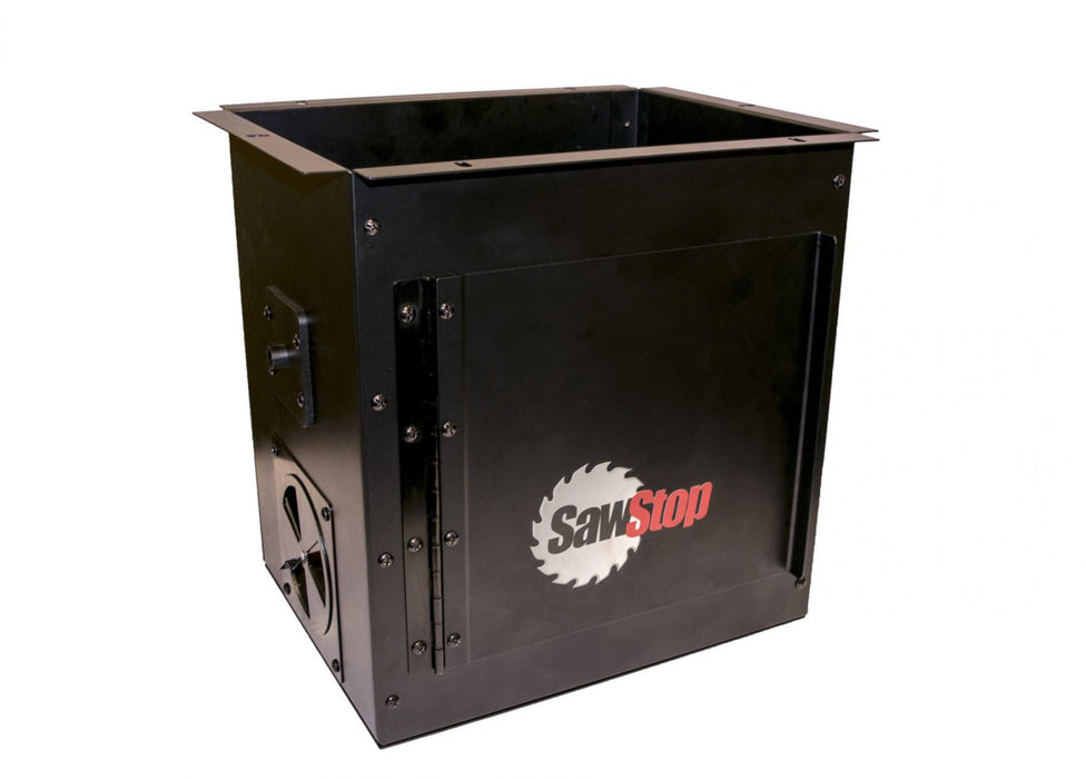 Caja de recolección de polvo de corriente descendente SAWSTOP para mesas de enrutador