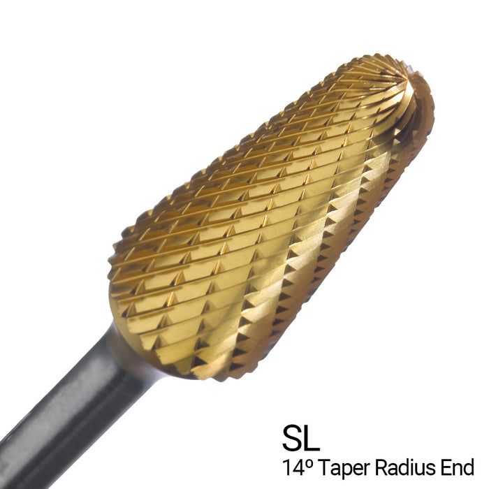 CHAMPION SL3 Double Cut TiN Coated Carbide Bur