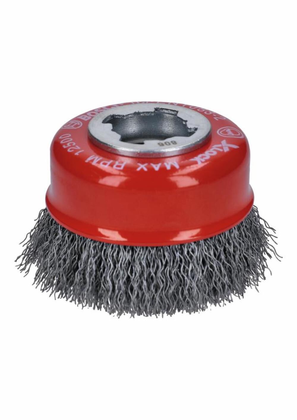 BOSCH 3" Wheel Dia. X-LOCK Arbor Carbon Steel Crimped Wire Cup Brush (5 PACK)