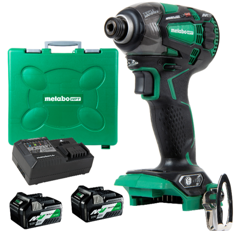 Kit de destornillador de impacto inalámbrico METABO HPT 36V de triple martillo