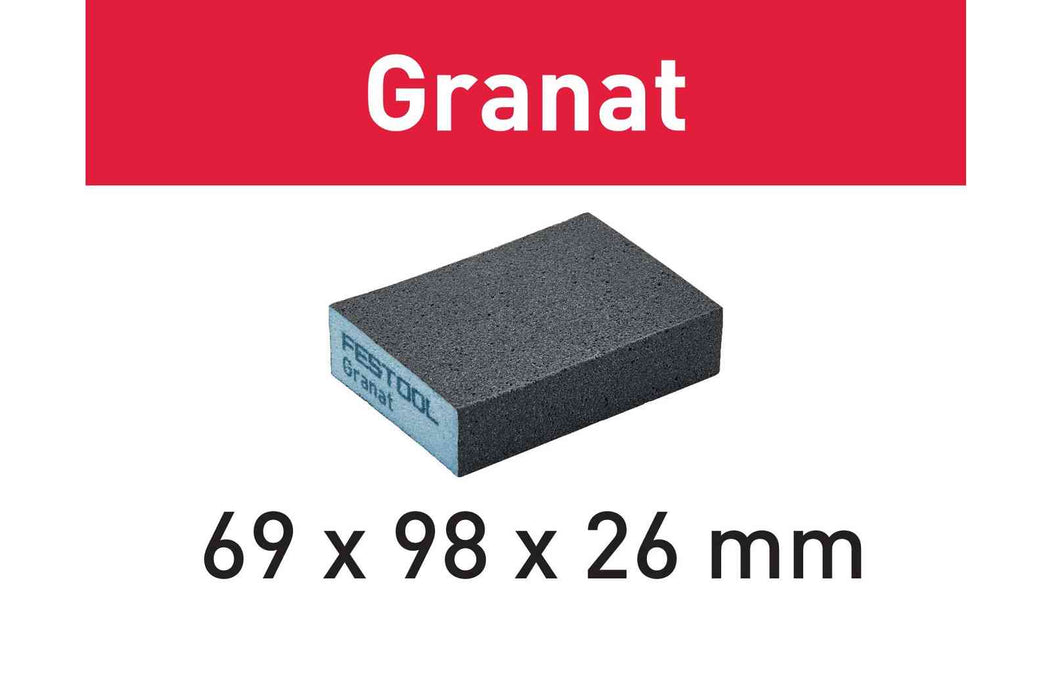 FESTOOL Esponja Abrasiva Granat 69 mm X 98 mm X 26 mm (PACK 6) 