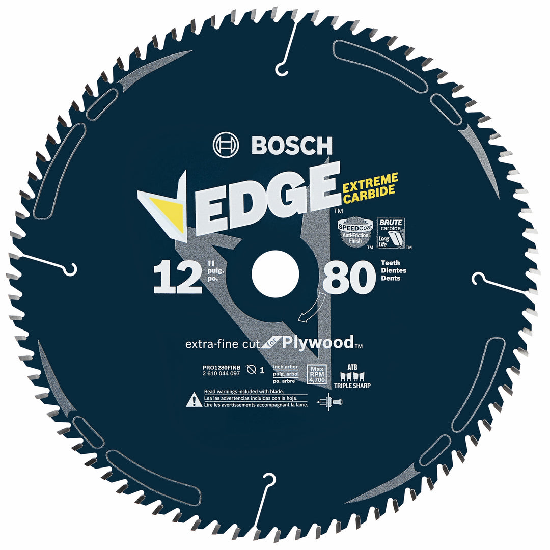 BOSCH 12" 80 Tooth Edge Circular Saw Blade for Finishing