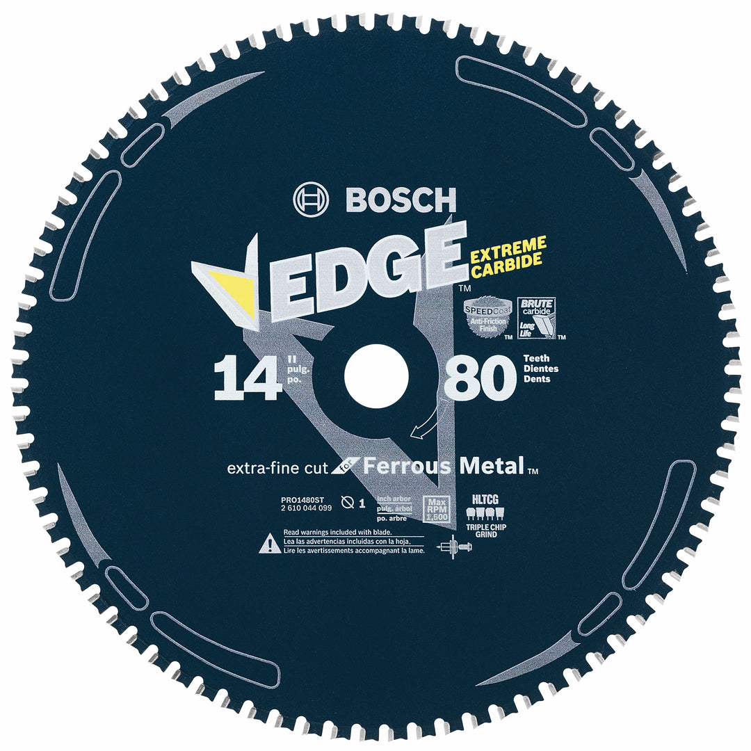 BOSCH 14" 80 Tooth Edge Circular Saw Blade for Ferrous Metal Cutting