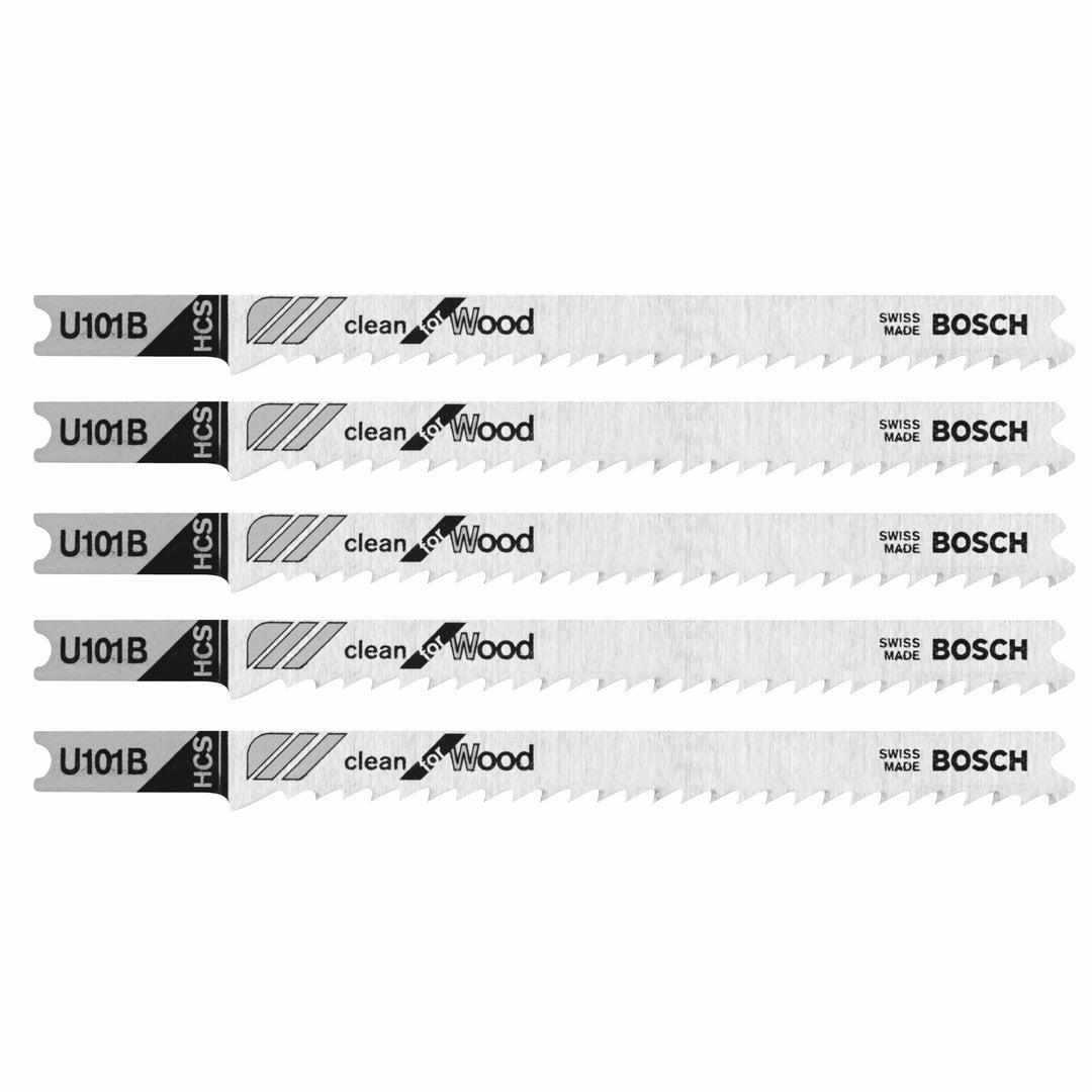 BOSCH 3 pc. 3-5/8" 10 TPI Variable Pitch Clean for Wood U-shank Jig Saw Blades