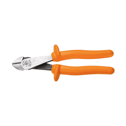 KLEIN TOOLS 8" Heavy-Duty Insulated Angled Nose Diagonal Cutting Pliers