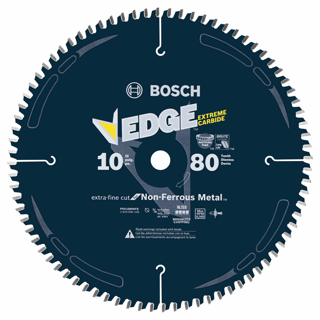 BOSCH 10" 80 Tooth Edge Non-Ferrous Metal-Cutting Circular Saw Blade