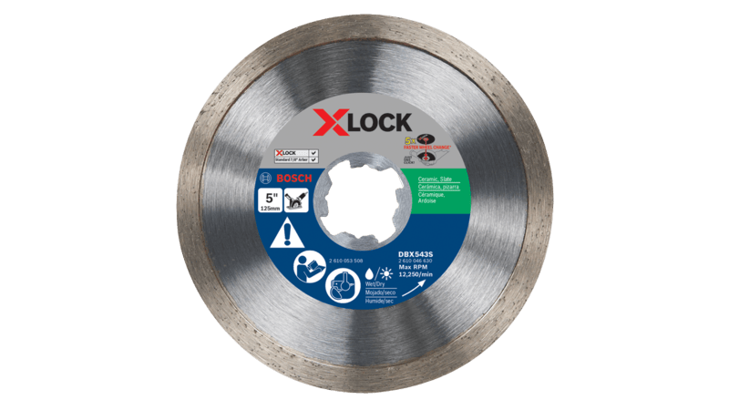 BOSCH 5" X-LOCK Continuous Rim Diamond Blade (5 PACK)