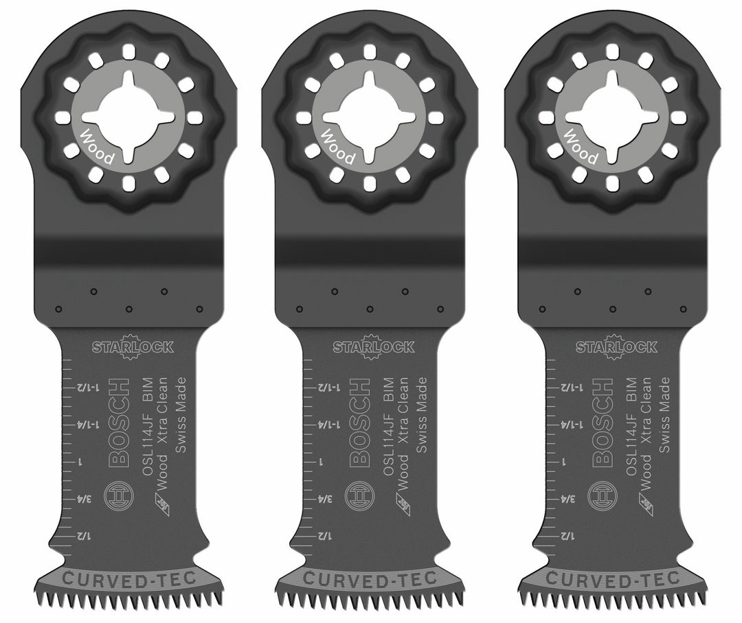 BOSCH 1-1/4" Starlock® Oscillating Multi Tool Bi-Metal Xtra-clean Plunge Cut Blade 3 pk.