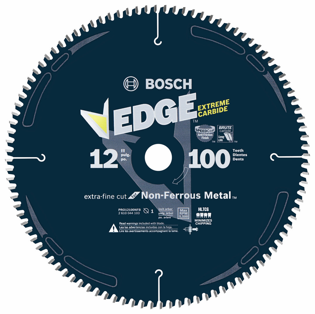 BOSCH 12" 100 Tooth Edge Non-Ferrous Metal-Cutting Circular Saw Blade