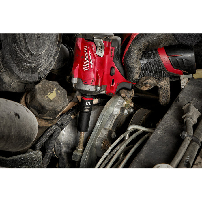 MILWAUKEE SHOCKWAVE Impact Duty Dado de 6 puntos con accionamiento de 3/8" y 13 mm de profundidad