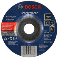 BOSCH 5" .045" 7/8" Arbor Type 27A (ISO 42) 60 Grit Rapido™ Fast Metal/Stainless Cutting Abrasive Wheel (25 PACK)