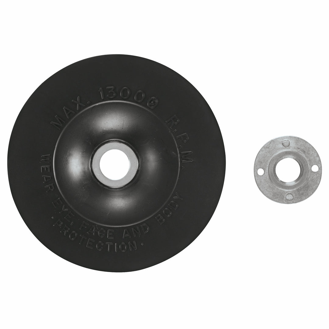 BOSCH 5" Angle Grinder Accessory Rubber Backing Pad with Lock Nut