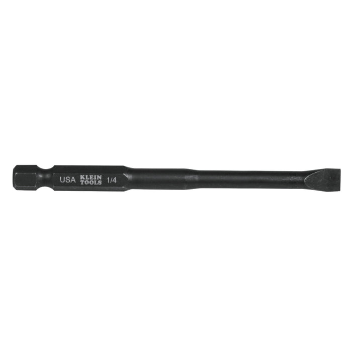 KLEIN TOOLS 1/4-Inch Slotted Power Drivers, 3-1/2-Inch, 5-Pack