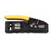 KLEIN TOOLS Compact Ratcheting Data Cable Crimper / Stripper / Cutter